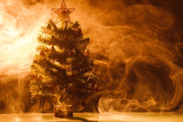 Christmas Tree On Fire