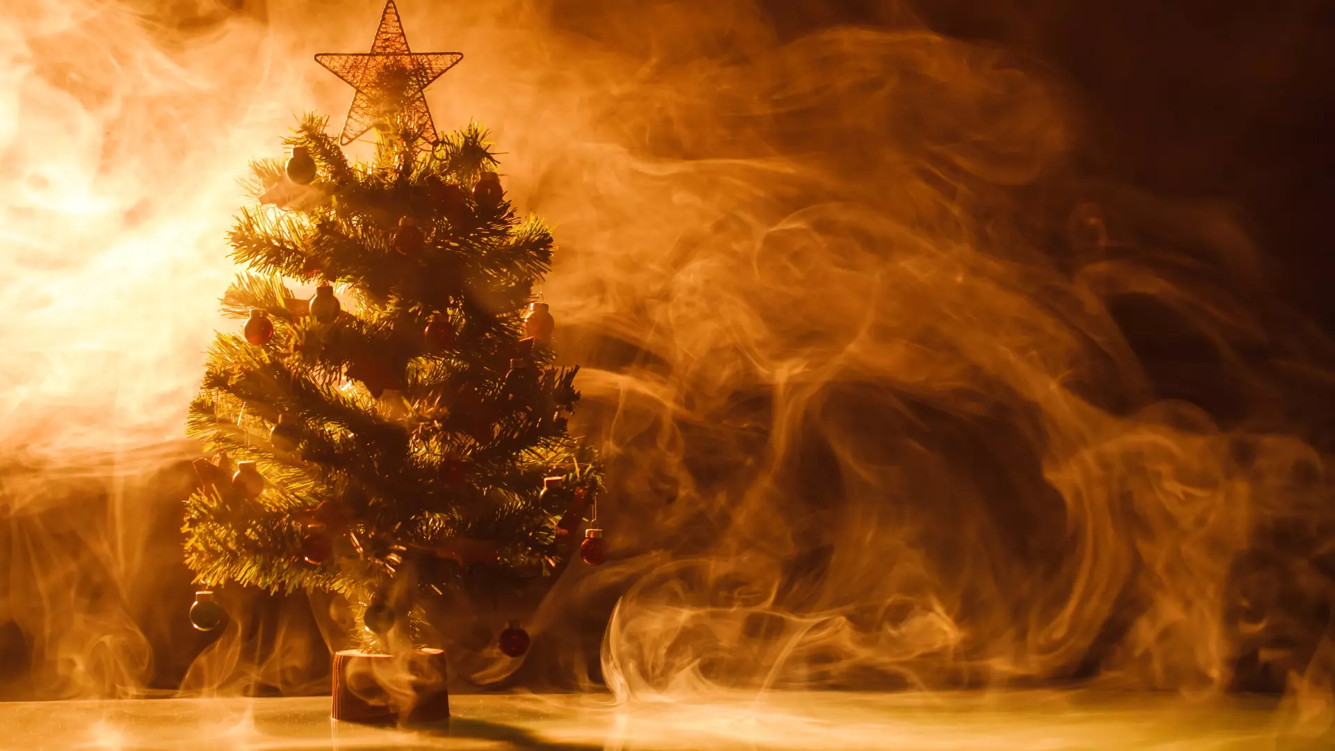 Christmas Tree On Fire